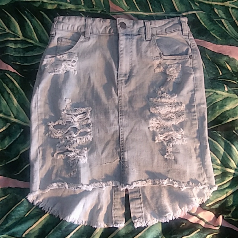 Denim mini skirt